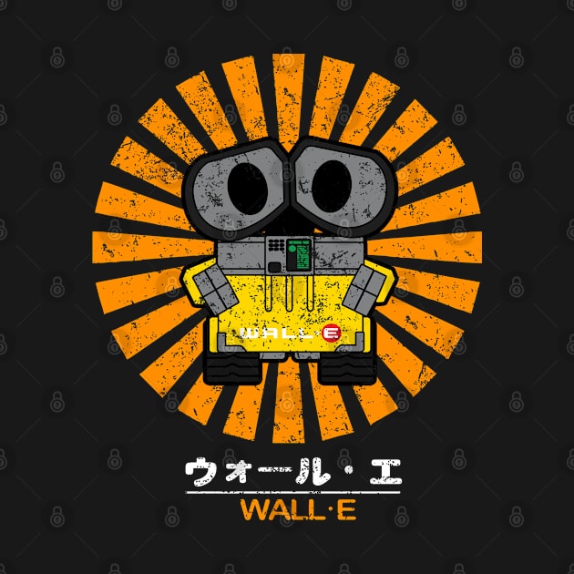 Wall E Retro Japanese by mighty corps studio