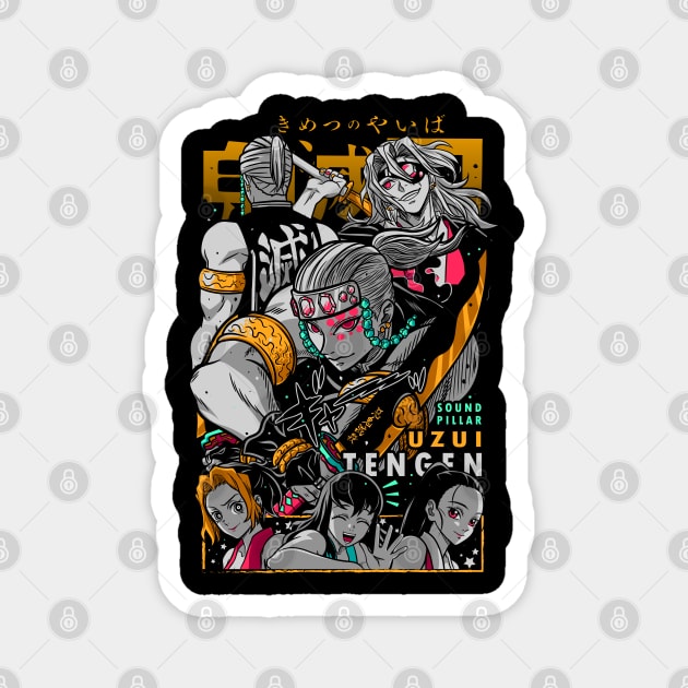 Kimetsu no Yaiba - Uzui Cool Design Magnet by Otaku Vibes