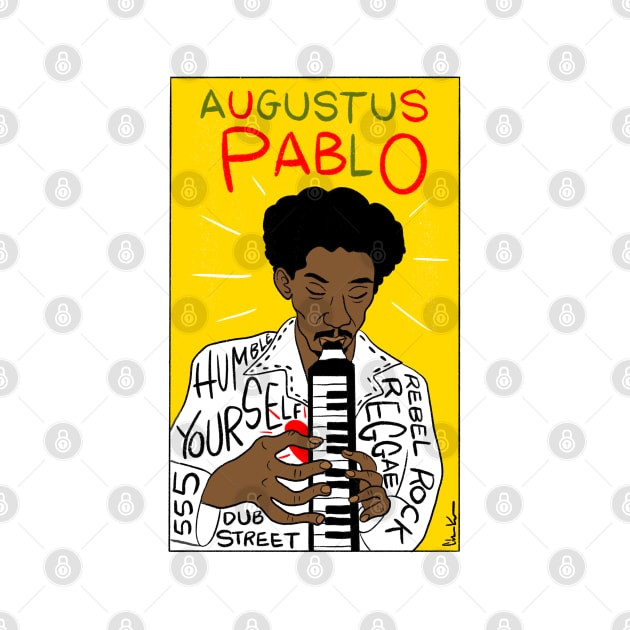 Augustus Pablo Roots Reggae Folk Art by krusefolkart