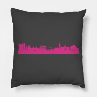 Amsterdam skyline pink Pillow