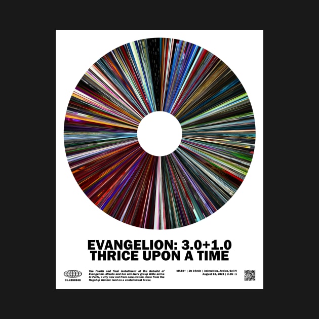 minimal_Evangelion: 3.0+1.0 Thrice Upon a Time Warp Barcode Anime by silver-light