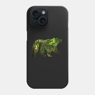 Forest bear silhouette Phone Case