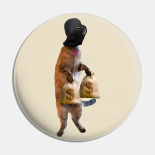 Cat stealing money painting Pin