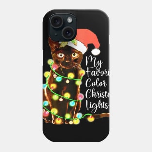 my favorite color is christmas lights Phone Case