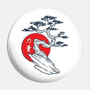 Bonsai Tree Illustration Tshirt Pin