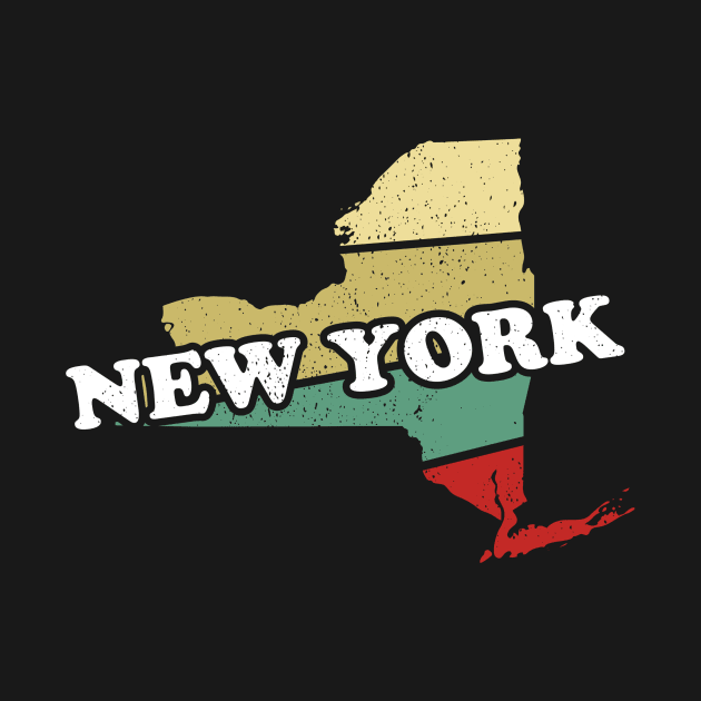 New York State Vintage Retro Souvenir Gift product by Blue Zebra