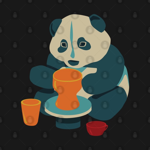 Panda loves pottery by Nosa rez