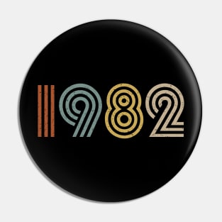 1982 Birth Year Retro Style Pin