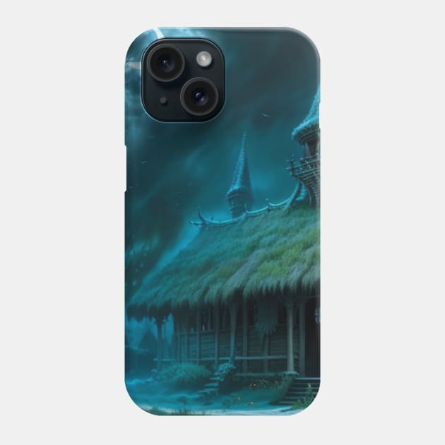 Moon Over a Witch's Cottage Phone Case by CursedContent