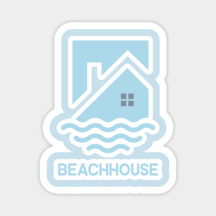 Abstract Wave And House Home Logo Design. Creative Modern Beach property logo design. Magnet