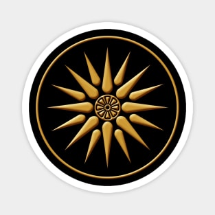 Macedonia Symbol Gold Magnet