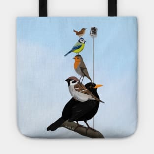 The Backyard Birds Bird Illustration Tote