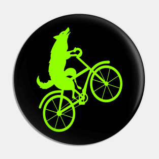 Wolf bicycle nice cute cool colorful Pin