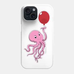 Octopus with Balloon Phone Case