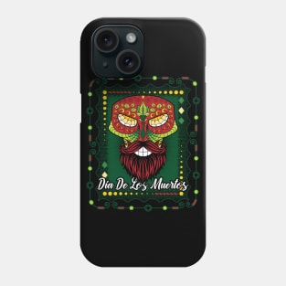 Day Of The Dead Reptile Sugar Skull Beard Phone Case