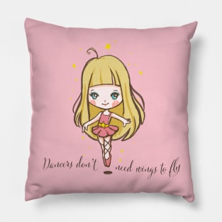 Cute Ballerina dancer Pillow