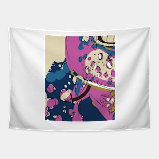 Spacey garden abstract Tapestry