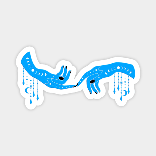 Neon Blue Magical Hands Magnet