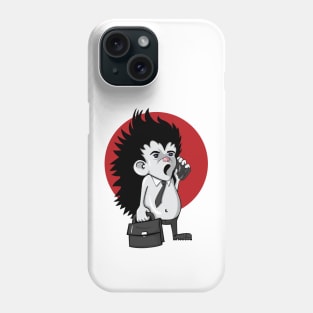 angry hedgehog manager Phone Case