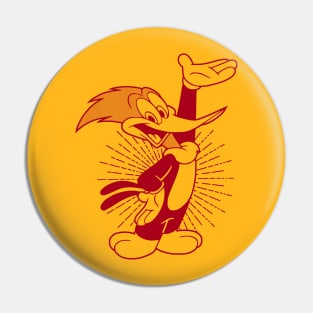 WOODY WOODPECKER -red  line Pin