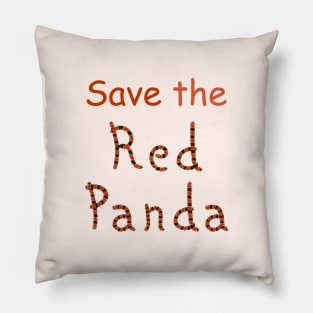 Save the Red Panda Pillow