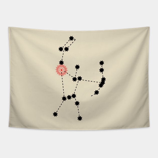 Ardra Nakshatra Hindu Vedic Sidereal Astrology Constellation Tapestry by EndlessDoodles