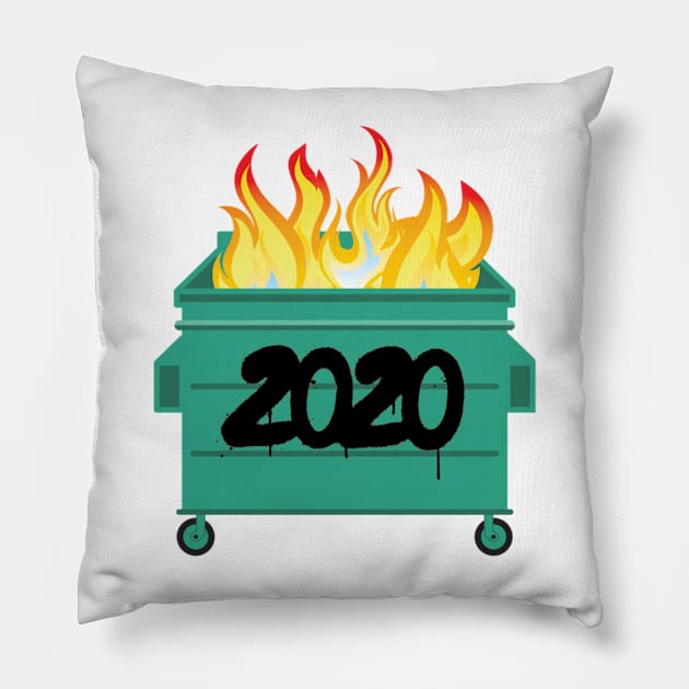 2020 Dumpster Fire Pillow by mikepod