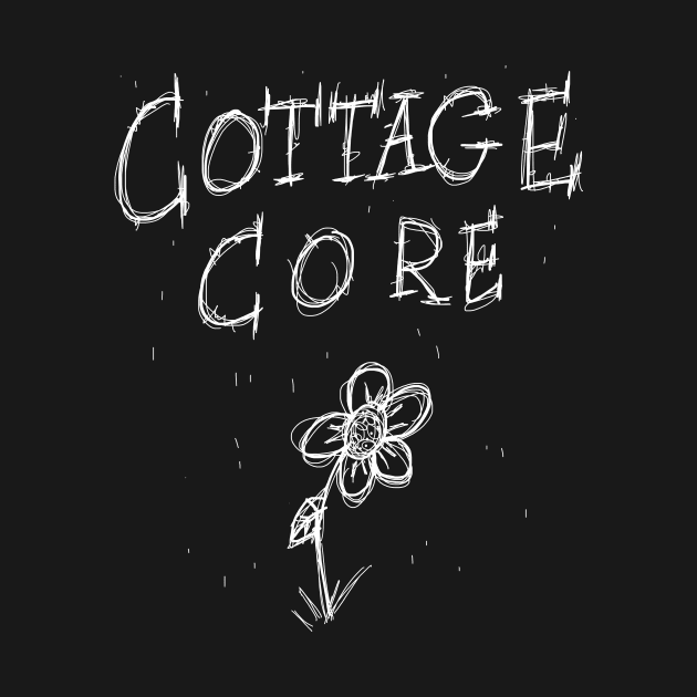 Dark and Gritty Cottagecore Text and sad flower by MacSquiddles