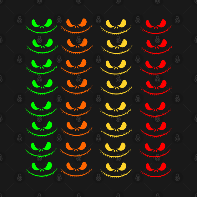 Halloween scary face devil evil eyes by jaml-12