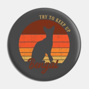 Retro Bengal Cat Pin