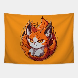 Fire Elemental Cat Tapestry