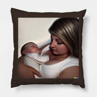 A mother and her baby Pillow