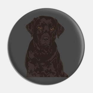 Cool Black Labrador Retriever Dog Stone T-Shirt Pin