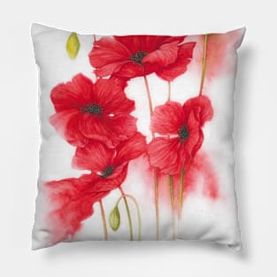 Red Flower Cute GreenLife Pillow