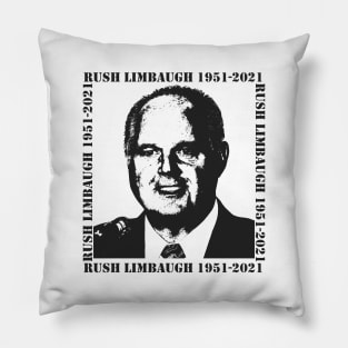 Rush Limbaugh 1951-2021 Pillow