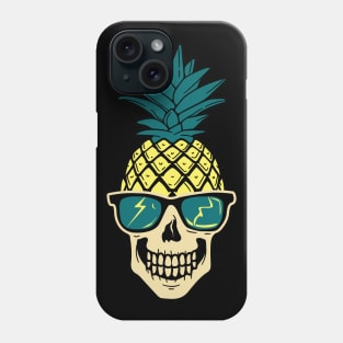 mowhawk pineapple skull Phone Case