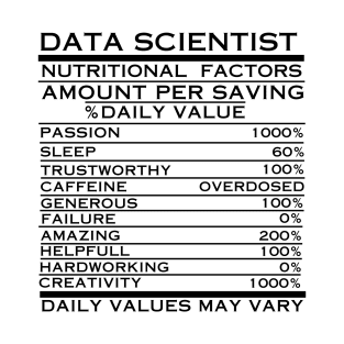 Data Scientist Nutritional  Factors T-Shirt