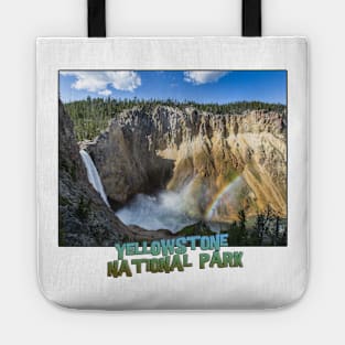 Wyoming State Outline (Lower Yellowstone Falls) Tote