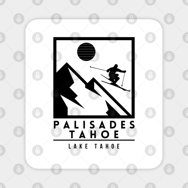 Palisades Tahoe Lake Tahoe Ski Magnet by UbunTo