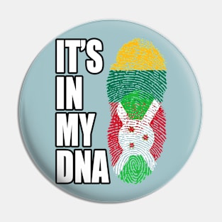 Lithuanian And Burundian Mix Heritage DNA Flag Pin