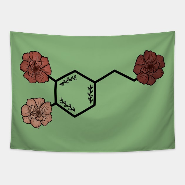 Floral Dopamine Molecule Tapestry by the-bangs