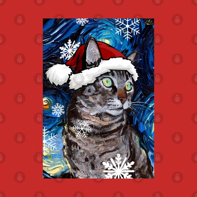 Tabby Santa by sagittariusgallery