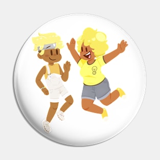 Lightbulb x Paintbrush HUMANIZED (Inanimate Insanity) Pin