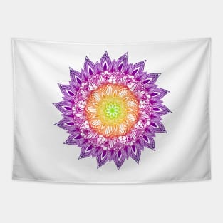 Purple-Green Mandala Tapestry