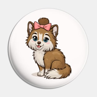 Coquette Pomsky Pin