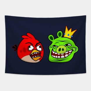 Rage-Bird and Troll-Pig Tapestry