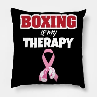 Boxing Is My Therapy Pillow