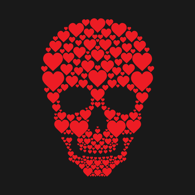 Hearty Skull (Red) by nerdfelt