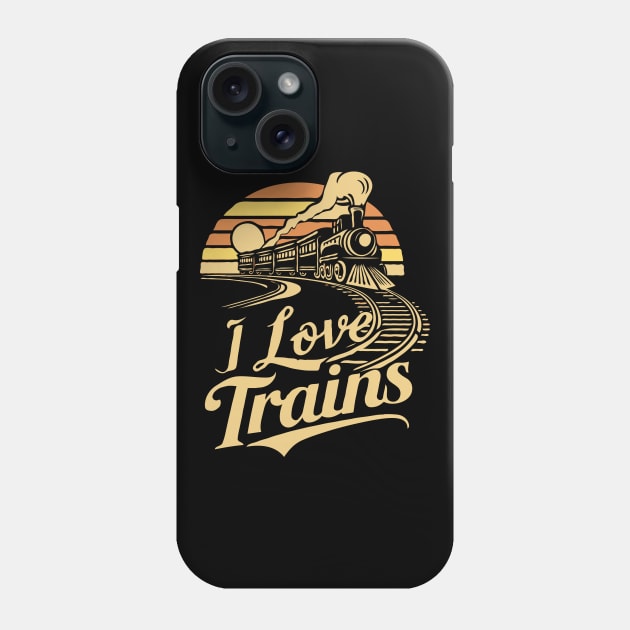 I Love Trains, Train Lover Phone Case by Chrislkf