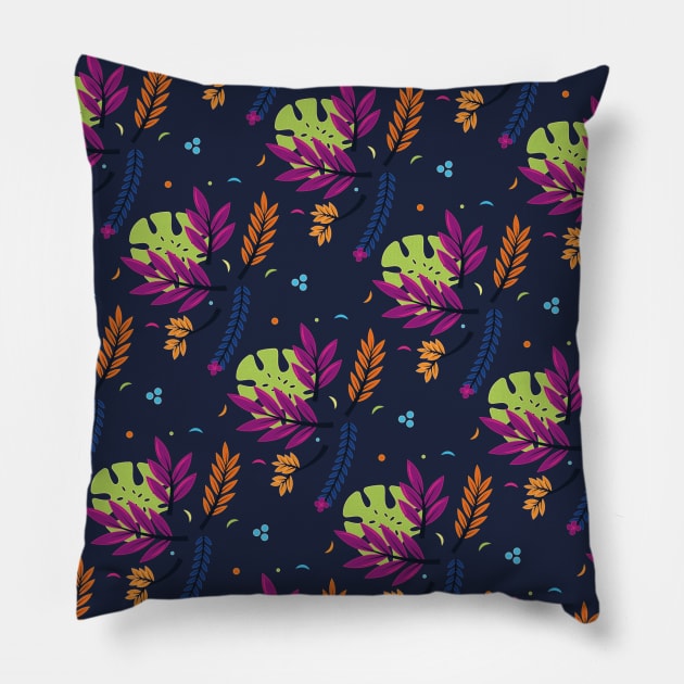 Bright Night Pattern Pillow by NeonSunset